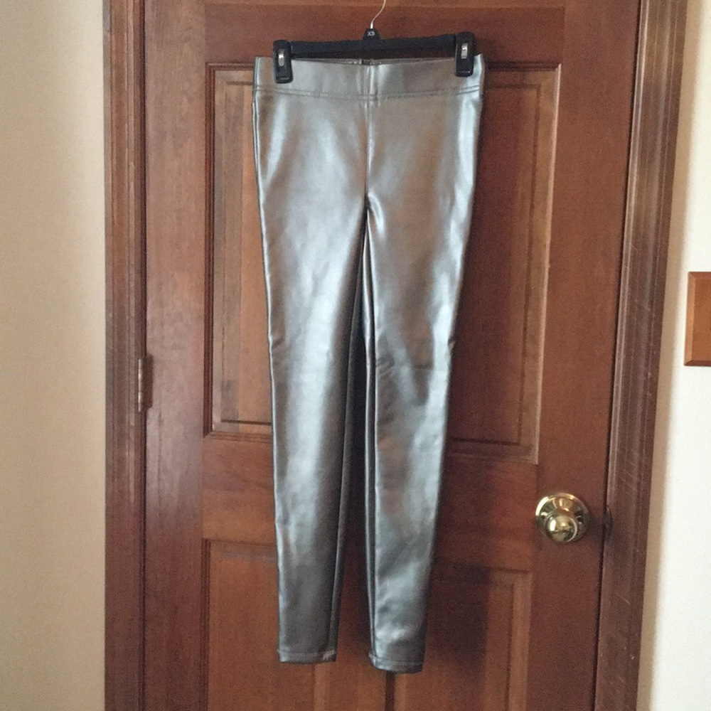 LOFT metallic stretch skinny pants